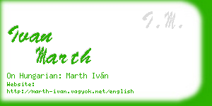 ivan marth business card